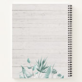 カスタム素朴モダン水の色スクリプトレシピ ノートブック (裏面)