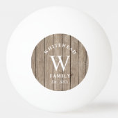 カスタム素朴モノグラムタンウッド 卓球ボール (裏面)