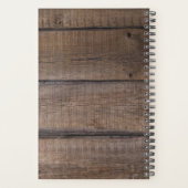 カスタム素朴モノグラム文字アポイントメント書 プランナー手帳 (裏面)