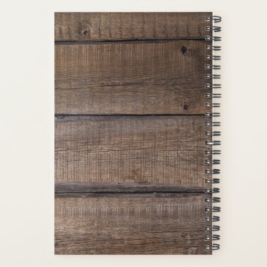 カスタム素朴モノグラム文字アポイントメント書 プランナー手帳 (裏面)