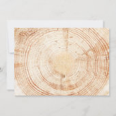 カスタム素朴ユニーク木結婚の写真 サンキューカード (裏面)