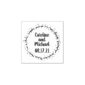 カスタム素朴リース結婚ズ ラバースタンプ (インプリント)