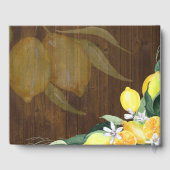 カスタム素朴レモ葉ンズ結婚ゲストブック ゲストブック (裏面)