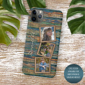 カスタム素朴ヴィンテージファームハウスウッドグレインパターン iPhoneケース