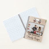 カスタム素朴写真ファミリー名Monogram Cookbook ノートブック (内部)