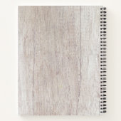 カスタム素朴写真ファミリー名Monogram Cookbook ノートブック (裏面)