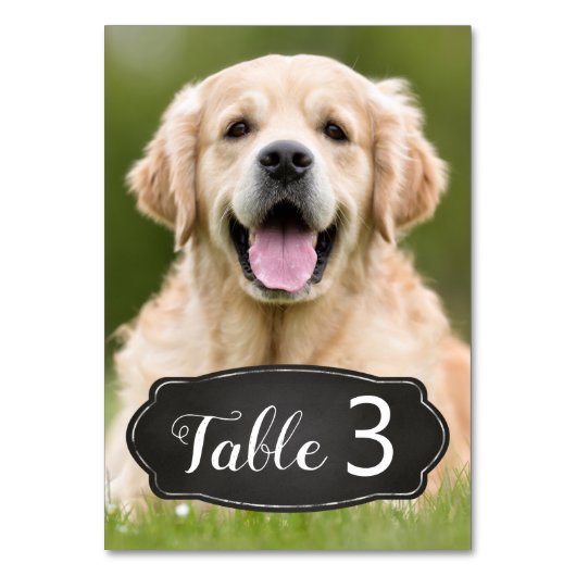 カスタム素朴写結婚真  テーブルナンバー (正面)