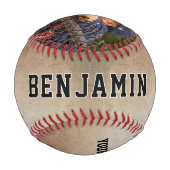 カスタム素朴名(写真) 野球ボール (裏面)