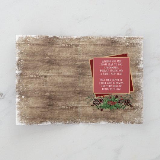 カスタム素朴季節の挨拶 シーズンカード (内部)