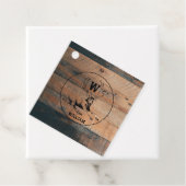 カスタム素朴木の質感と鹿モノグラム フェイバータグ (インサイチュ)