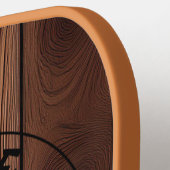 カスタム素朴木目 ピックルボールラケット (左詳細)