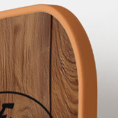 カスタム素朴木目 ピックルボールラケット (左詳細)