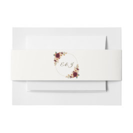 カスタム素朴秋の結婚式招待状用帯 招待状ベリーバンド