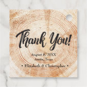 カスタム素朴結婚の木材カット フェイバータグ (裏面)