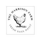 カスタム素朴鶏スケッチ |ヴィンテージ卵スタンプ ラバースタンプ (インプリント)