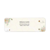 カスタム素朴Bee-Themedフローラハニカム ラベル (正面)