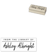 カスタム素朴Brush Script "From The Library Of" ラバースタンプ (押印)