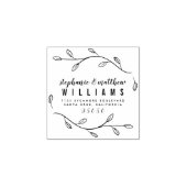 カスタム素朴Script結婚の差出人住所 ラバースタンプ (インプリント)