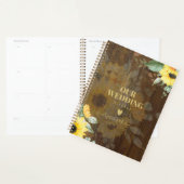 カスタム素朴Sunflowersウェディングプランナー プランナー手帳 (ディスプレー)