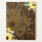 カスタム素朴Sunflowersウェディングプランナー プランナー手帳 (裏面)