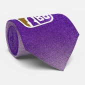 カスタム紫と金ゴールドフェイクグリッター ネクタイ (ロール)