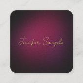 カスタム紫エレガント丸コーナー スクエア名刺 (正面)