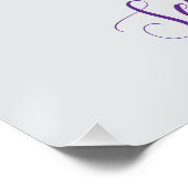 カスタム紫スクリプ結婚トの背景 ポスター (コーナー)