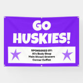 カスタム紫チームバナー 横断幕 (横)