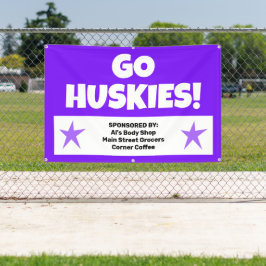 カスタム紫チームバナー 横断幕