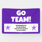 カスタム紫チームバナー 横断幕 (横)