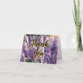 カスタム紫パーソナライズされた薄紫ありがとう カード (正面)