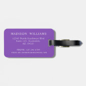 カスタム紫ブルーピンクペイズリー模様 ラゲッジタグ (裏面横)