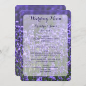 カスタム紫ラベンダー結婚のメニュー メニュー (正面/裏面)