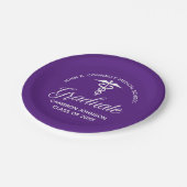 カスタム紫医学校卒業パーティー ペーパープレート (アングル)