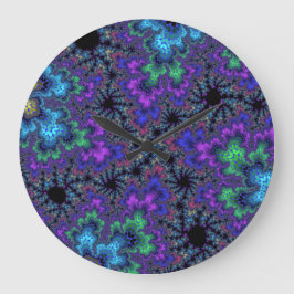 カスタム紫水色斑点大壁時計 ラージ壁時計