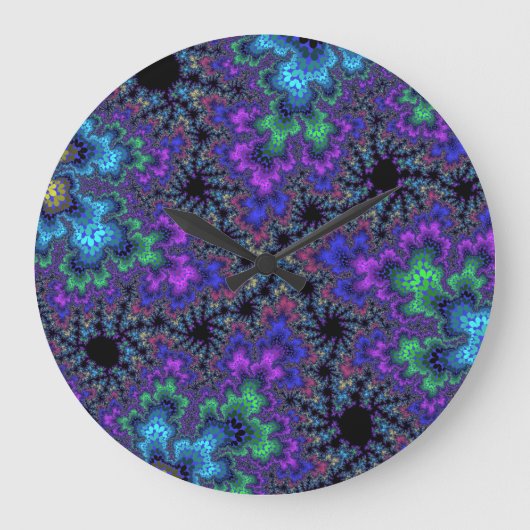 カスタム紫水色斑点大壁時計 ラージ壁時計 (正面)