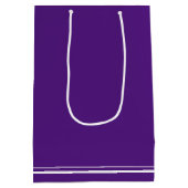 カスタム紫白法学校卒業党 ミディアムペーパーバッグ (裏面)