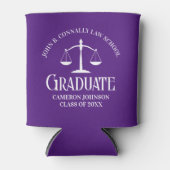 カスタム紫白法学校卒業党 缶クーラー (正面)