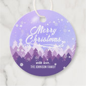 カスタム紫白雪平和森クリスマス フェイバータグ (正面)