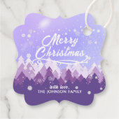 カスタム紫白雪平和森クリスマス フェイバータグ (裏面)