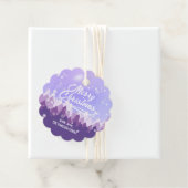 カスタム紫白雪平和森クリスマス フェイバータグ (インサイチュ)