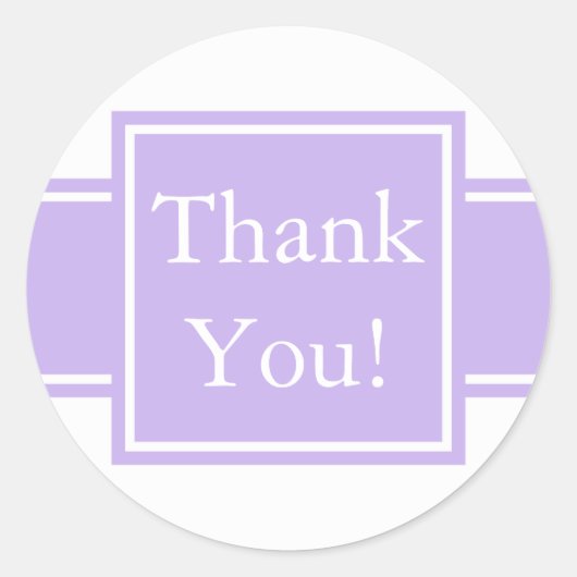 カスタム紫色お礼ステッカーとお気に入りラベル ラウンドシール (正面)