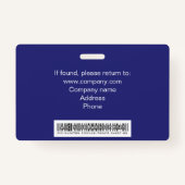 カスタム紫色の企業の従業員写真名タグ バッジ (裏面)