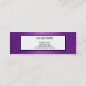 カスタム紫色の写真の卒業式の名前カード コーリングカード (裏面)