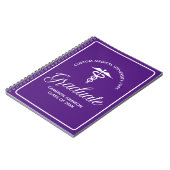 カスタム紫色の医学校卒業記念 ノートブック (左側)