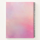 カスタム紫色の水彩花ノート ノートブック (裏面)