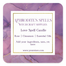 カスタム紫色の紋付きウィッチクラフトラベル