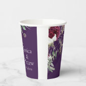 カスタム紫色の花紙カップ 紙コップ (左)
