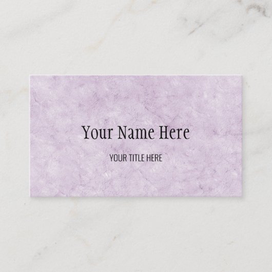 カスタム紫色ひび割れテクスチャ名刺 名刺 (正面)