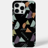 カスタム紫色ブラウングリーンオレンジブラックモザイクアート Case-Mate iPhoneケース (裏面)